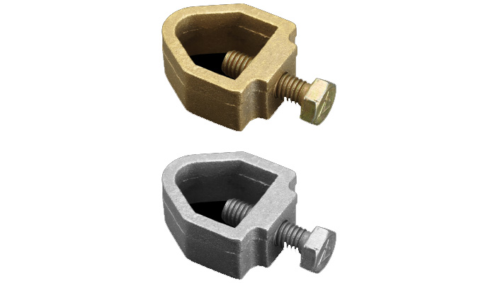 Kẹp cọc tiếp địa và đồng/nhôm bản 25x3mm